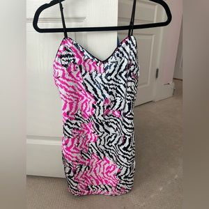 Lulus Reversible Sequin Mini Dress